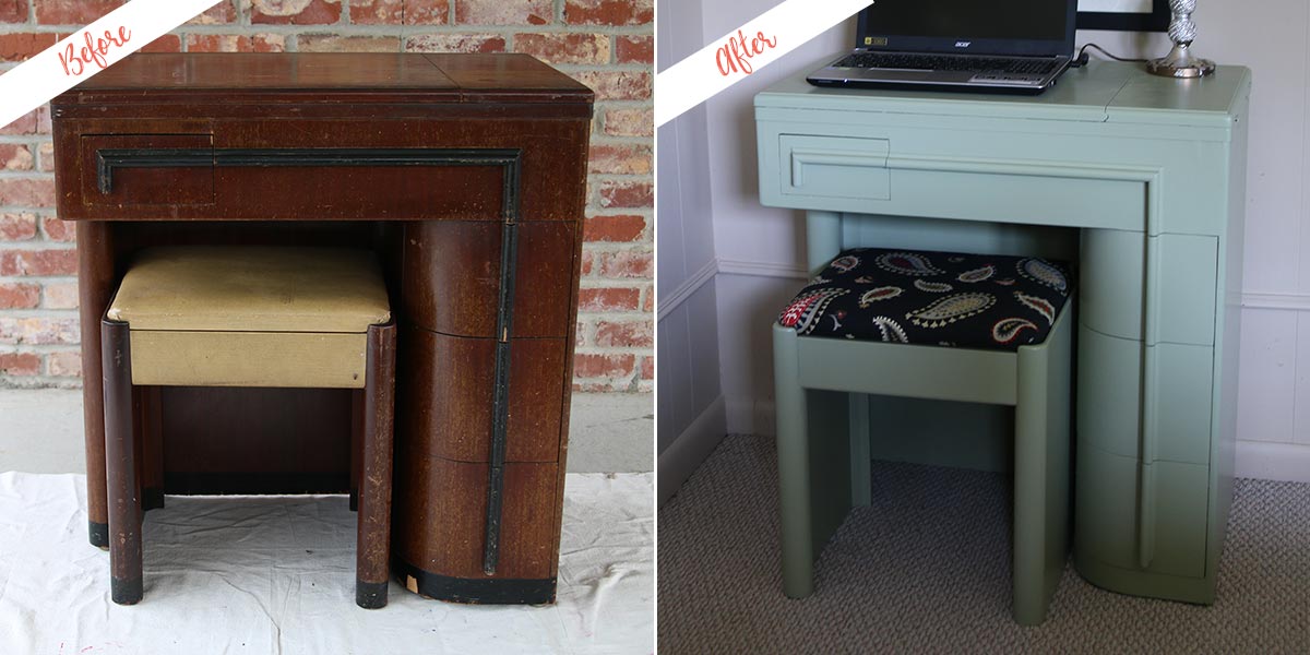 Flea Market Desk, before and after