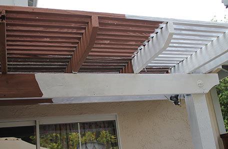 Painting the pergola